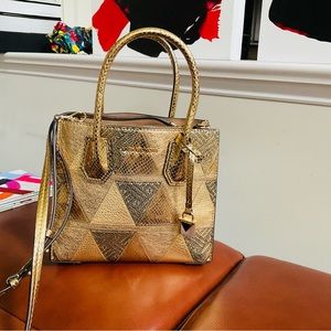 Michael Michael Kors Gold Top handle Crossbody Bag
